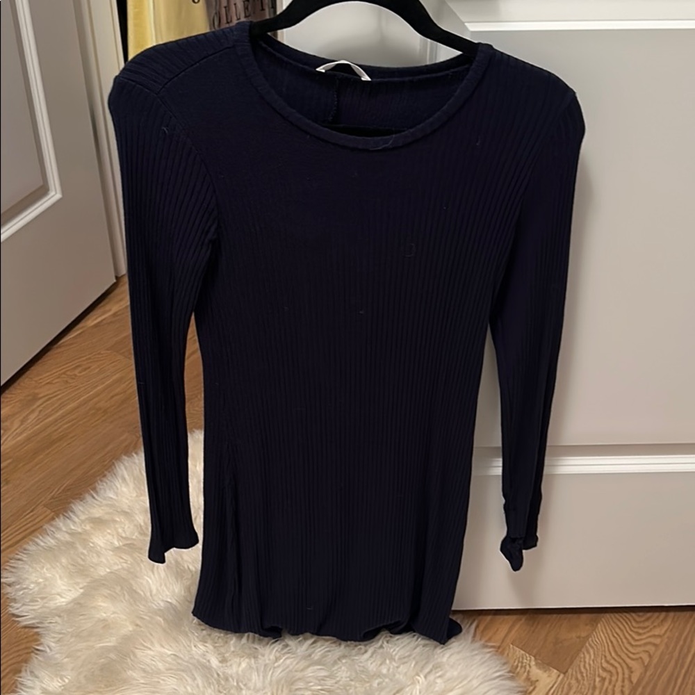 Reformation Navy Knit dress